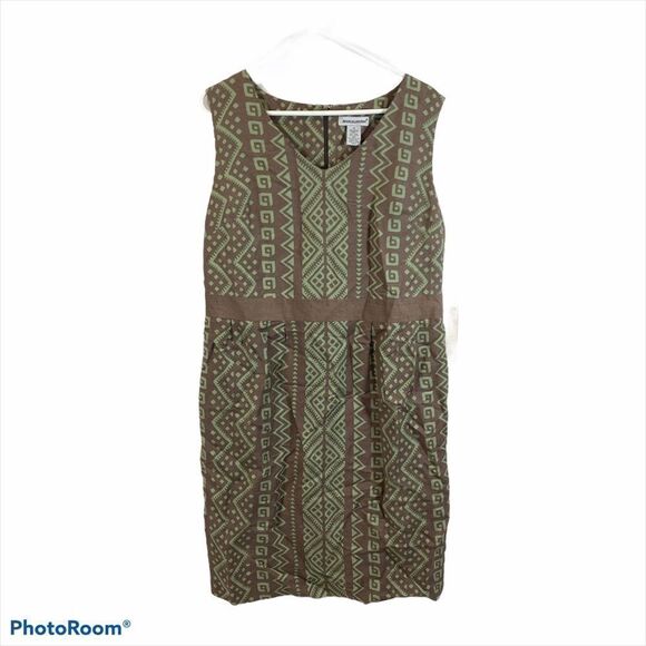 NWT Jessica London Linen Blend Print Dress Size 14 - Picture 2 of 10